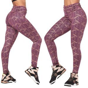 Zumba Wear - Zumba High Waisted Ruched LEGGINGS - All That Glitters Is
